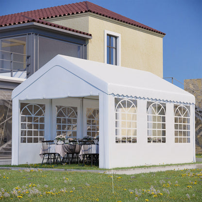 Outsunny Carpa 6x4x2.8m Acero Galvanizado Pabellon Carpas Boda Gazebo Cenador_1
