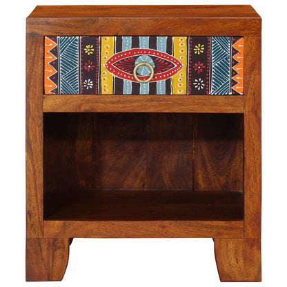 Mesita De Noche 2 Uds 40x35x45 Cm Madera Maciza De Acacia_0