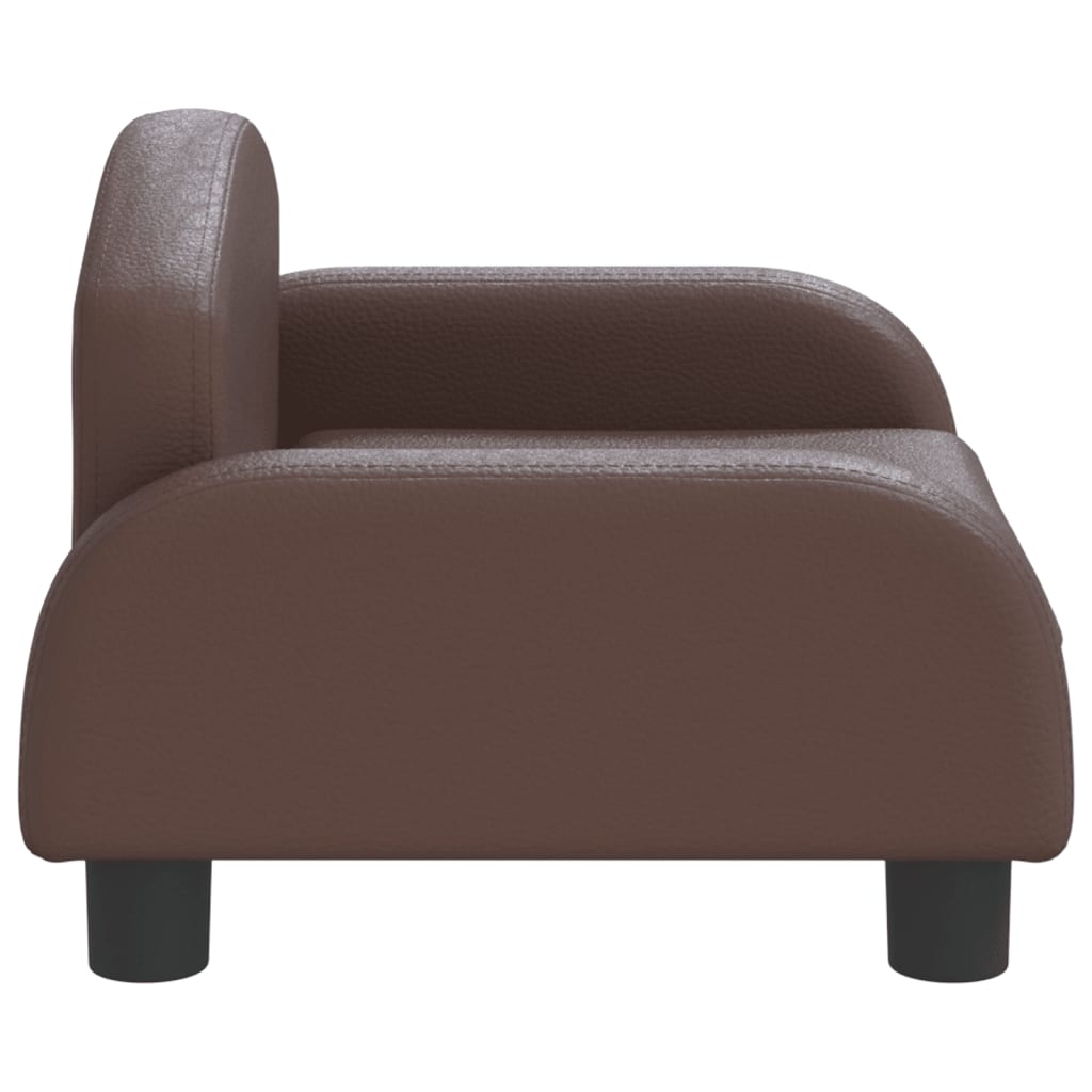 Cama Para Perros De Cuero Sintético Marrón 50x40x30 Cm / Vetonek_3