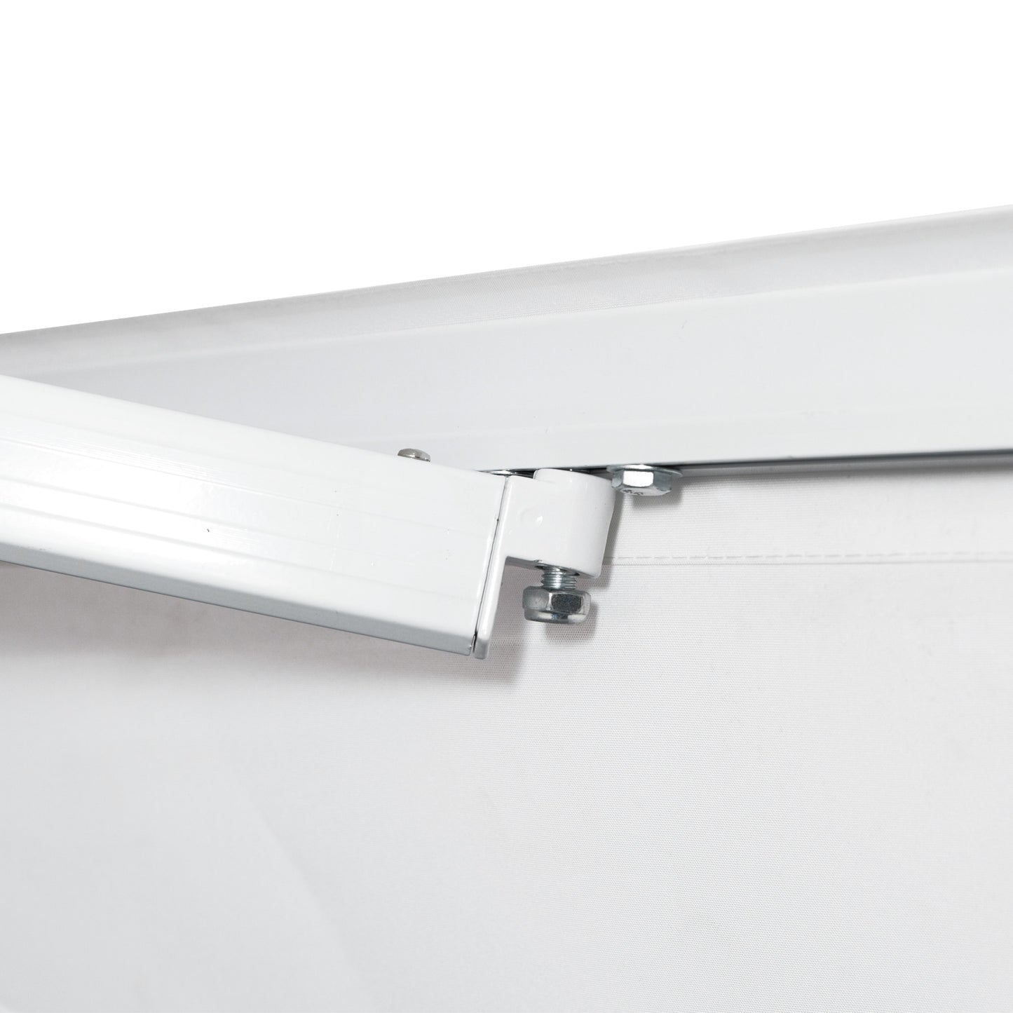 Outsunny Toldo Manual Plegable De Aluminio Con Manivela 3,5x2,5m Blanco_3