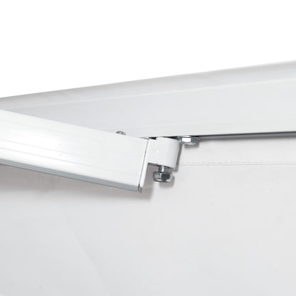 Outsunny Toldo Manual Plegable De Aluminio Con Manivela 3,5x2,5m Blanco_3