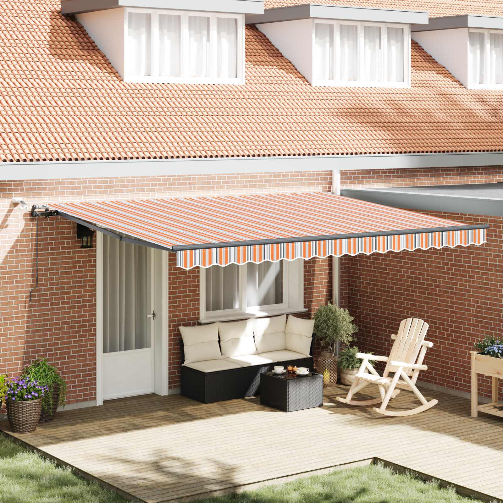 Toldo Retráctil Multicolor 450 X 300 Cm Poliéster_1