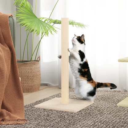 Vidaxl Poste Rascador Para Gatos Crema 35x35x70 Cm_1