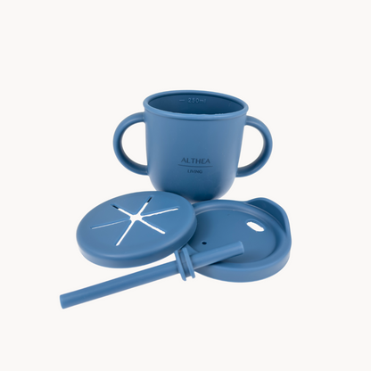 Vajilla De Silicona Orgánica - 15 Piezas - Azul Marino.