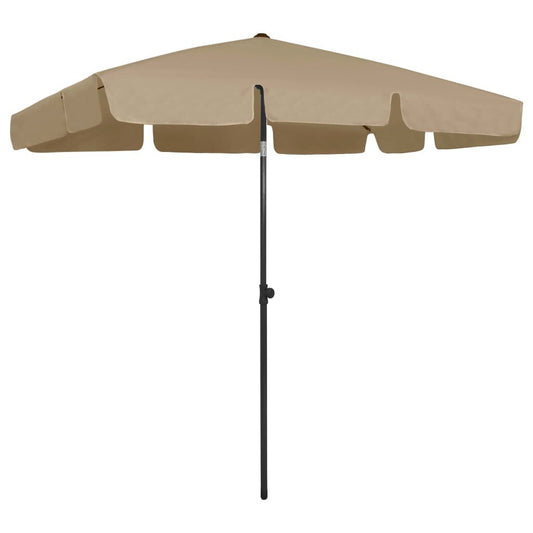 Vidaxl Sombrilla De Playa Gris Taupe 200x125 Cm_0
