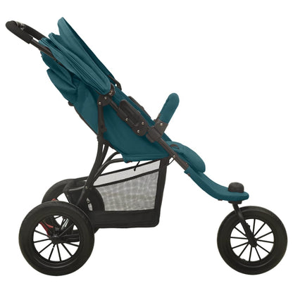 Vidaxl Cochecito De Bebé De Acero Verde_3