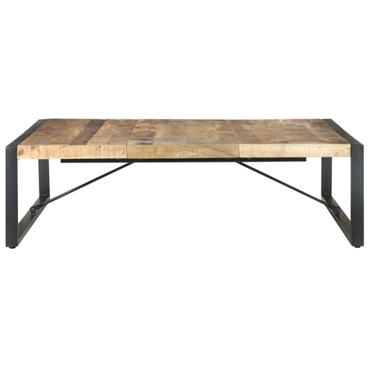 Mesa De Centro Madera De Mango Rugosa 140x140x40 Cm_0