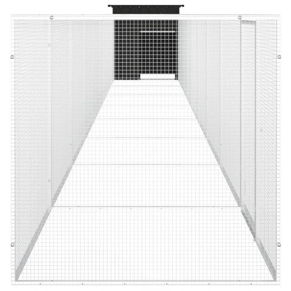 Vidaxl Jaula De Gallinas Acero Galvanizado Antracita 900x91x100 Cm_3