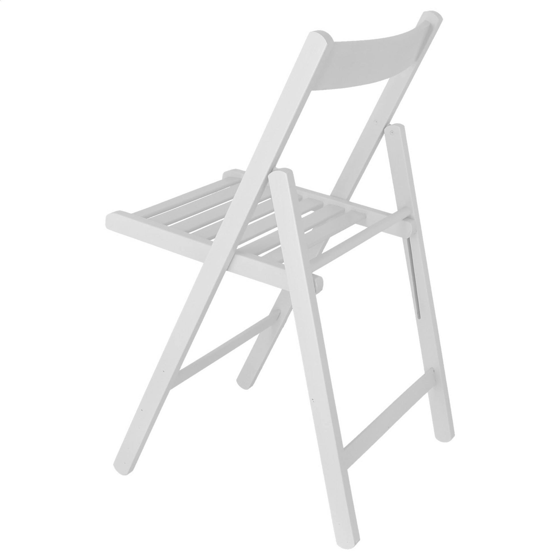 Well Home Mobiliario & Decoración - Pack 4 Sillas Bas En Madera De Haya, Acabado Blanco