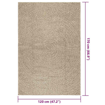 Vidaxl Alfombra Zizur Aspecto Yute Interior/exterior Beige 120x170 Cm_2