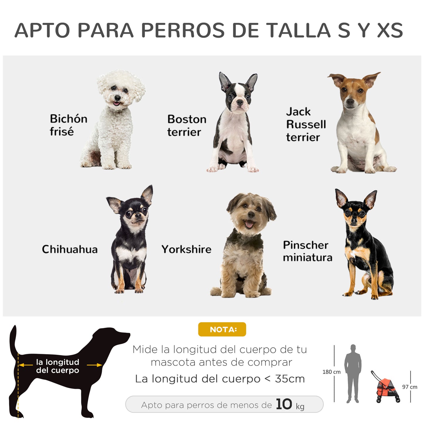Pawhut Carrito Para Perros Plegable Con Ventanas De Malla Cojín Lavable Rojo_3
