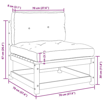 Vidaxl Set De Muebles De Jardín 2 Pzas Con Cojines Madera Pino Gris_2