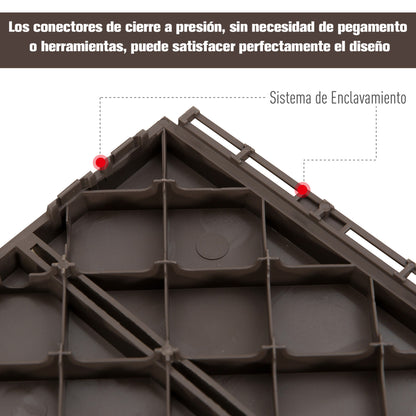 Outsunny Baldosas Cuadradas Para Suelos 30x30 Paquete De 9 Piezas Cubre 0.81 M²_4