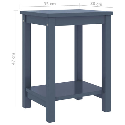 Vidaxl Mesita De Noche Madera Maciza De Mango Gris Claro 40x30x50 Cm_4