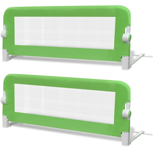 Vidaxl Barandilla De Seguridad Cama De Niño 2 Uds Verde 102x42 Cm_0