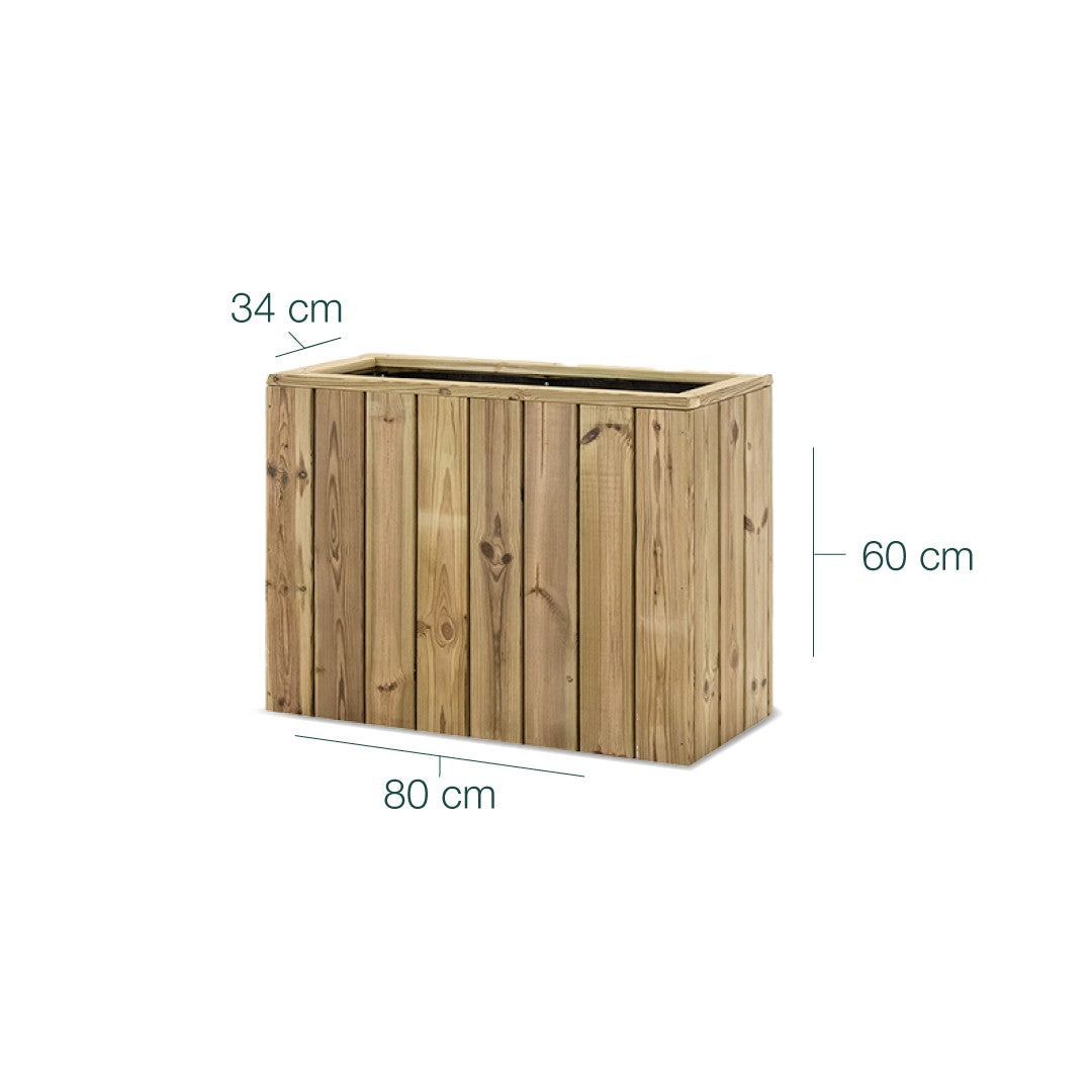 Jardinera De Madera Para Exterior 80x34x60 Cm Atrium Hortalia_5