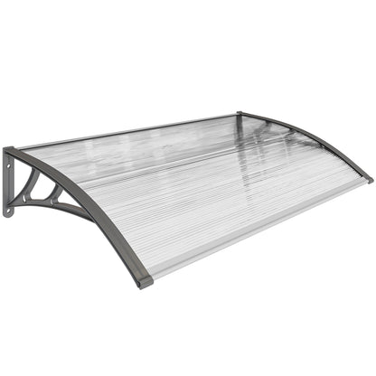 Outsunny Tejadillo De Protección 110x60 Cm Para Puertas Y Ventanas Transparente_0