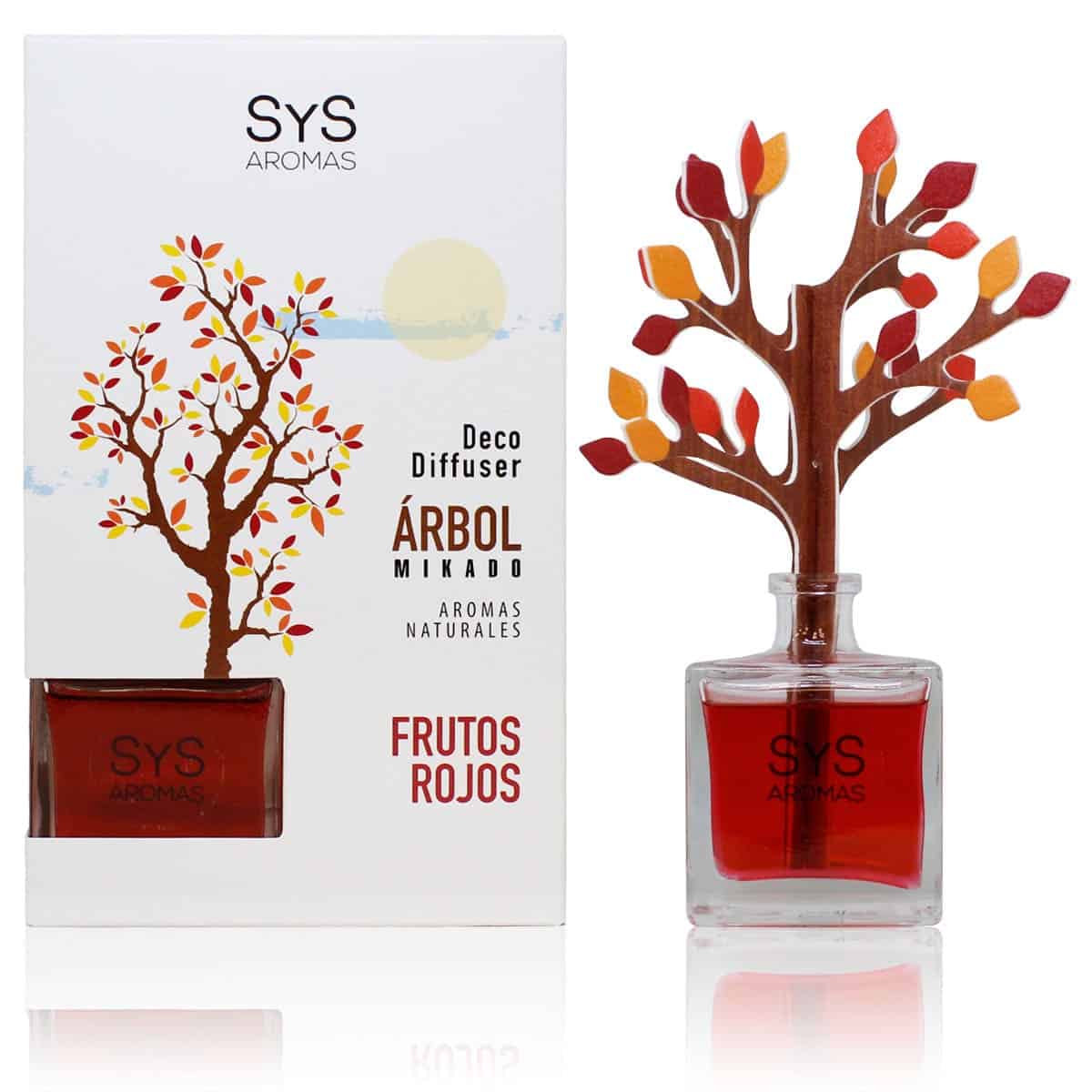 Ambientador Difusor Árbol Frutos Rojos Deco Diffuser SYS Aromas 90 ml | Afrutado y Dulce | Energizante_0