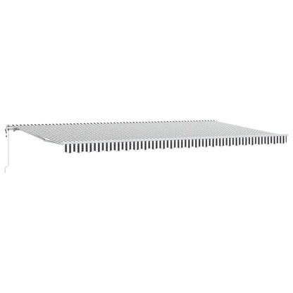 Toldo Retráctil Automático Gris Antracita Y Blanco 600x300 Cm_0