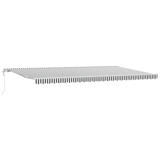 Toldo Retráctil Automático Gris Antracita Y Blanco 600x300 Cm_0