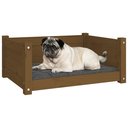 Vidaxl Cama Para Perros Madera Maciza Pino Marrón Miel 65,5x50,5x28 Cm_3