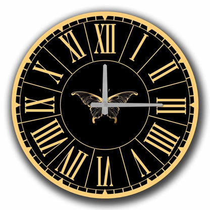 Reloj Mdf Dorado Y Blanco_0