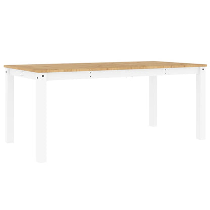Mesa De Comedor Panama Madera Maciza Pino Blanco 180x90x75 Cm_0
