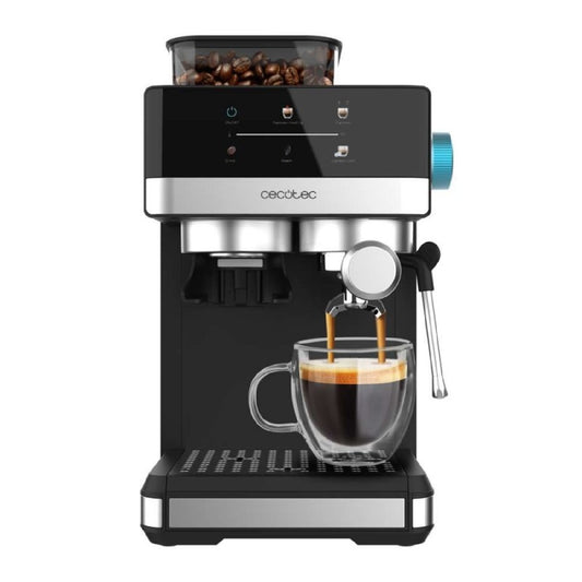 Cecotec Cafeteras Express Power Espresso 20 Grind. 1350w, 20 Bares, Café Con Vapor, 2 Tazas, Pantalla Táctil, Molinillo_0