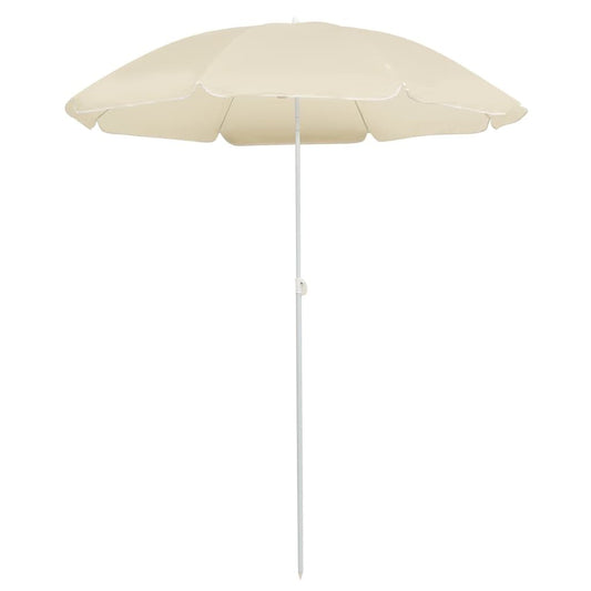 Vidaxl Sombrilla De Jardín Con Palo De Acero Arena 180 Cm_0