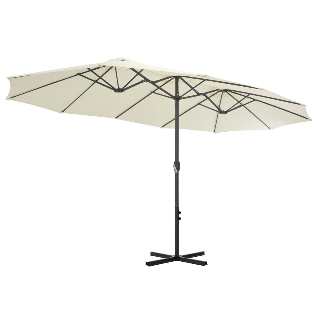 Vidaxl Sombrilla De Jardín Con Palo De Aluminio Arena 460x270 Cm_3