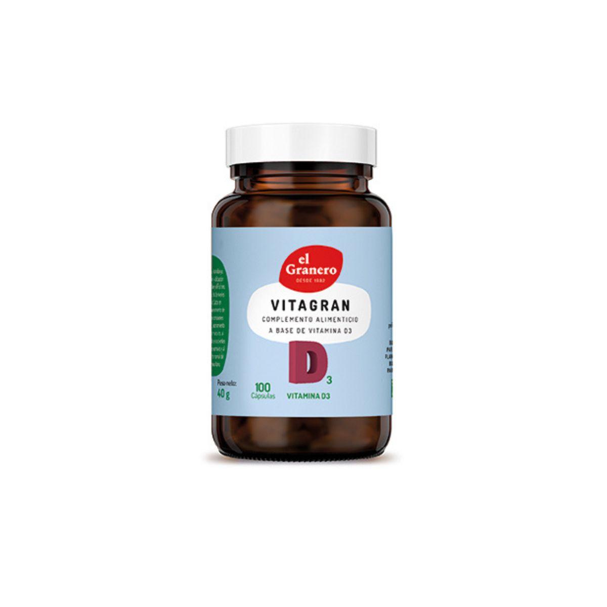 Vitagran D3 ( Vitamina D ) EL Granero, 100MCG 4000UI 100 cápsulas