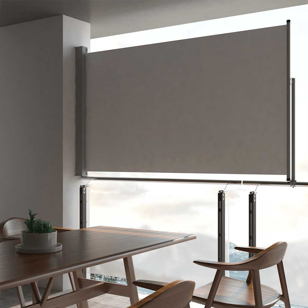 Vidaxl Toldo Lateral Retráctil Para Patio 140x300 Cm Gris_1