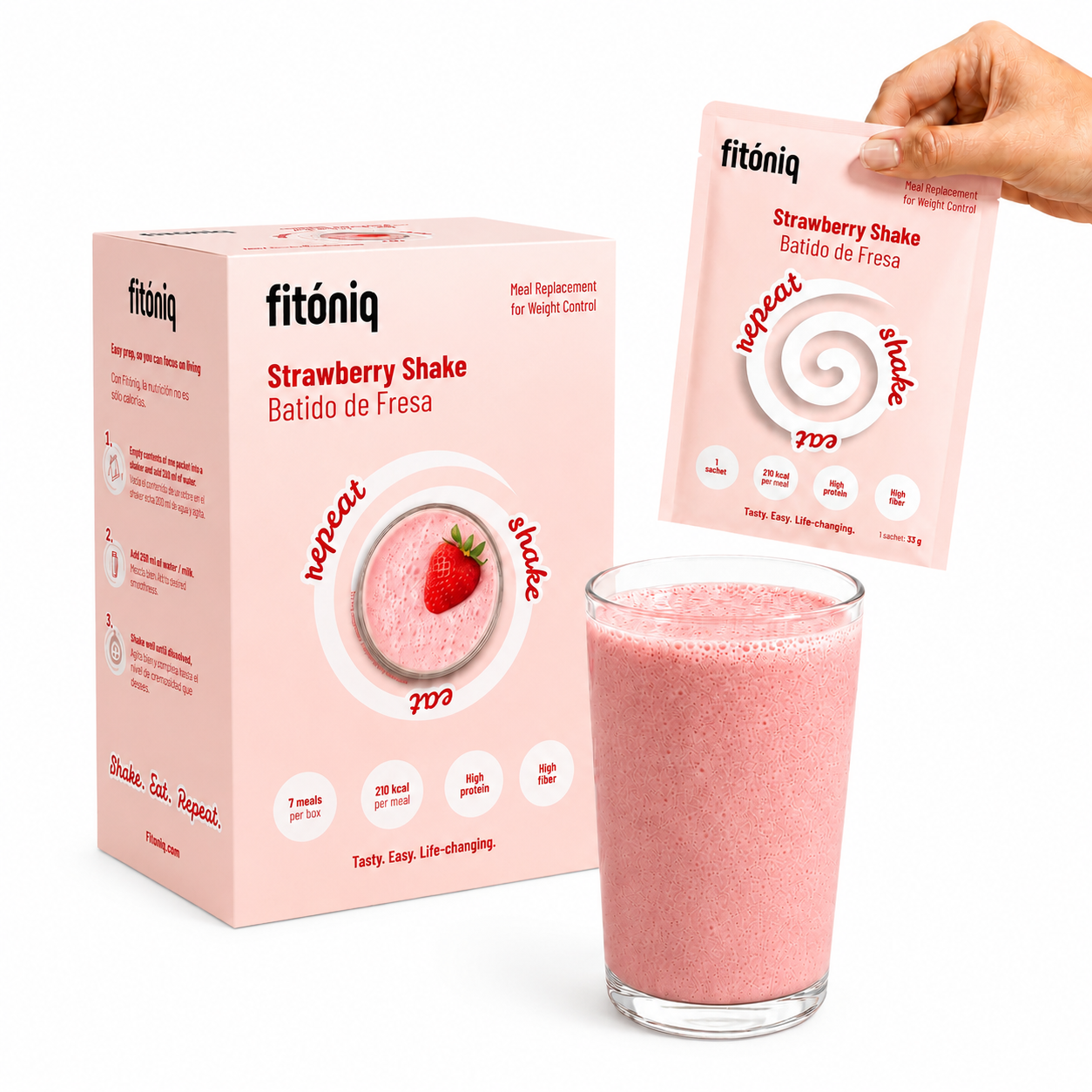 Batido Sabor Fresa Fitóniq, 7 sobres_1