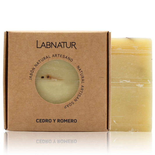 Jabón Natural Artesano Cedro y Romero Labnatur 100 g | Revitalizante | Aroma Herbal | Cuidado Diario_0