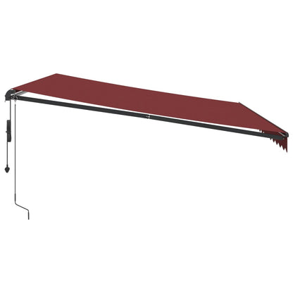 Toldo Retráctil Automático Con Leds Burdeos 450x350 Cm_4