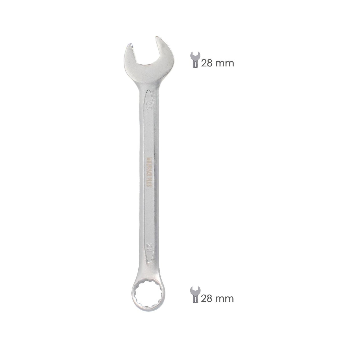 Llave Combinada Plus 28x28 Acero Cromo Vanadio Din 3113. Llave Doble Boca, Llave Fija, Llave Estrella_1