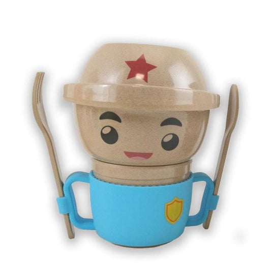 Vajilla infantil Husk's  set primera vajilla (5 piezas) verde