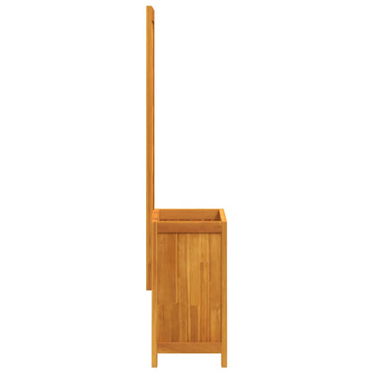 Jardinera Con Enrejado Y Estante Acacia Maciza 55x29,5x132 Cm_4