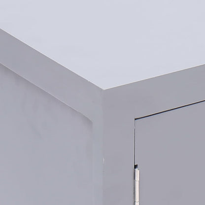 Mesita De Noche Madera De Paulownia Gris 38x28x52 Cm_3