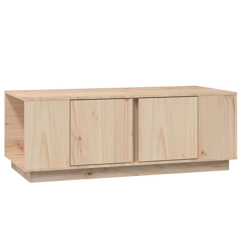Mesa De Centro De Madera Maciza De Pino 110x50x40 Cm_0