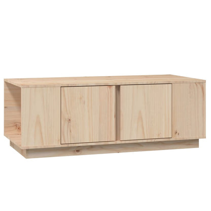 Mesa De Centro De Madera Maciza De Pino 110x50x40 Cm_0