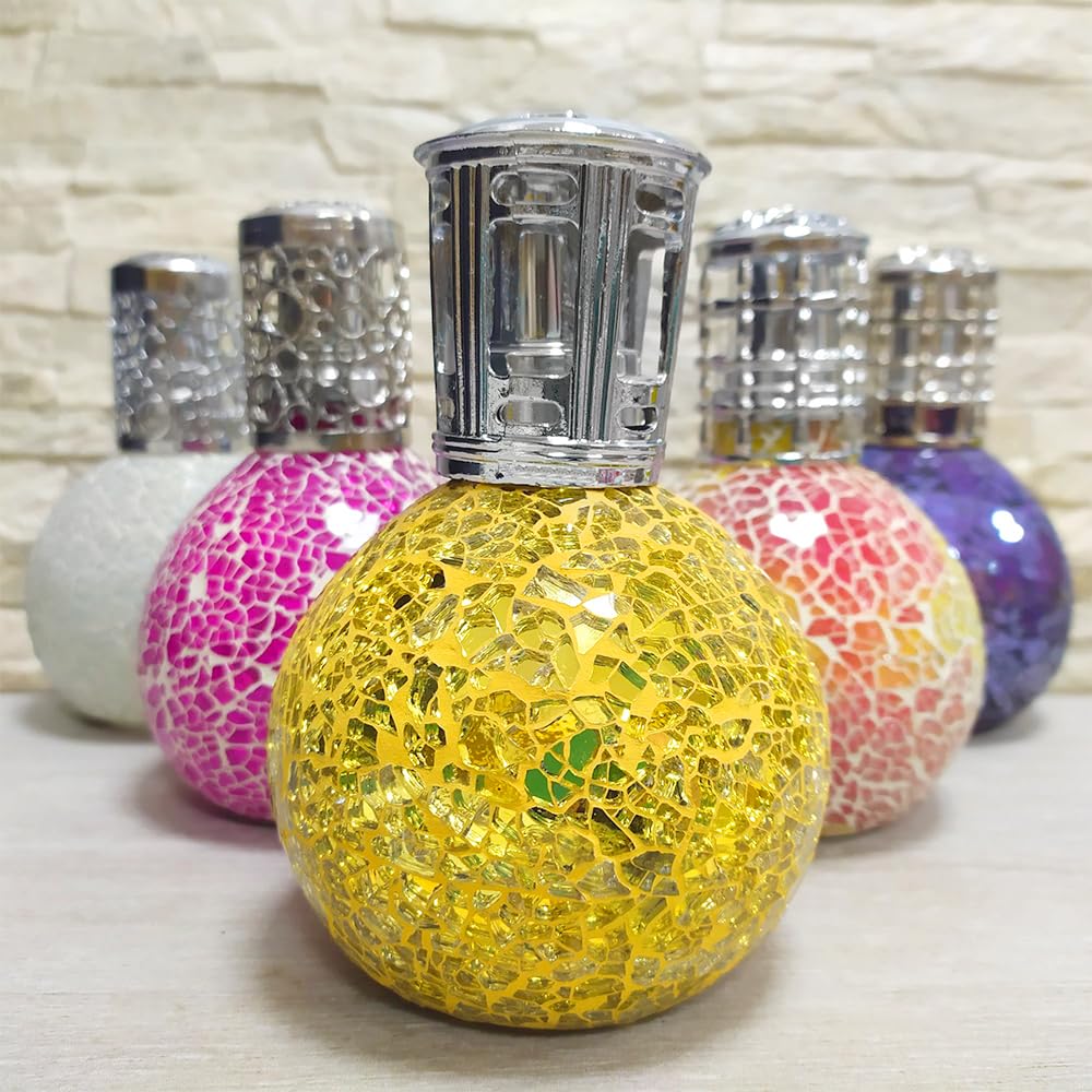 Lámpara Catalítica Mosaico Dorado + Aroma Lavender Expression 500ml - Elimina Malos Olores, Impurezas Y Perfuma_4