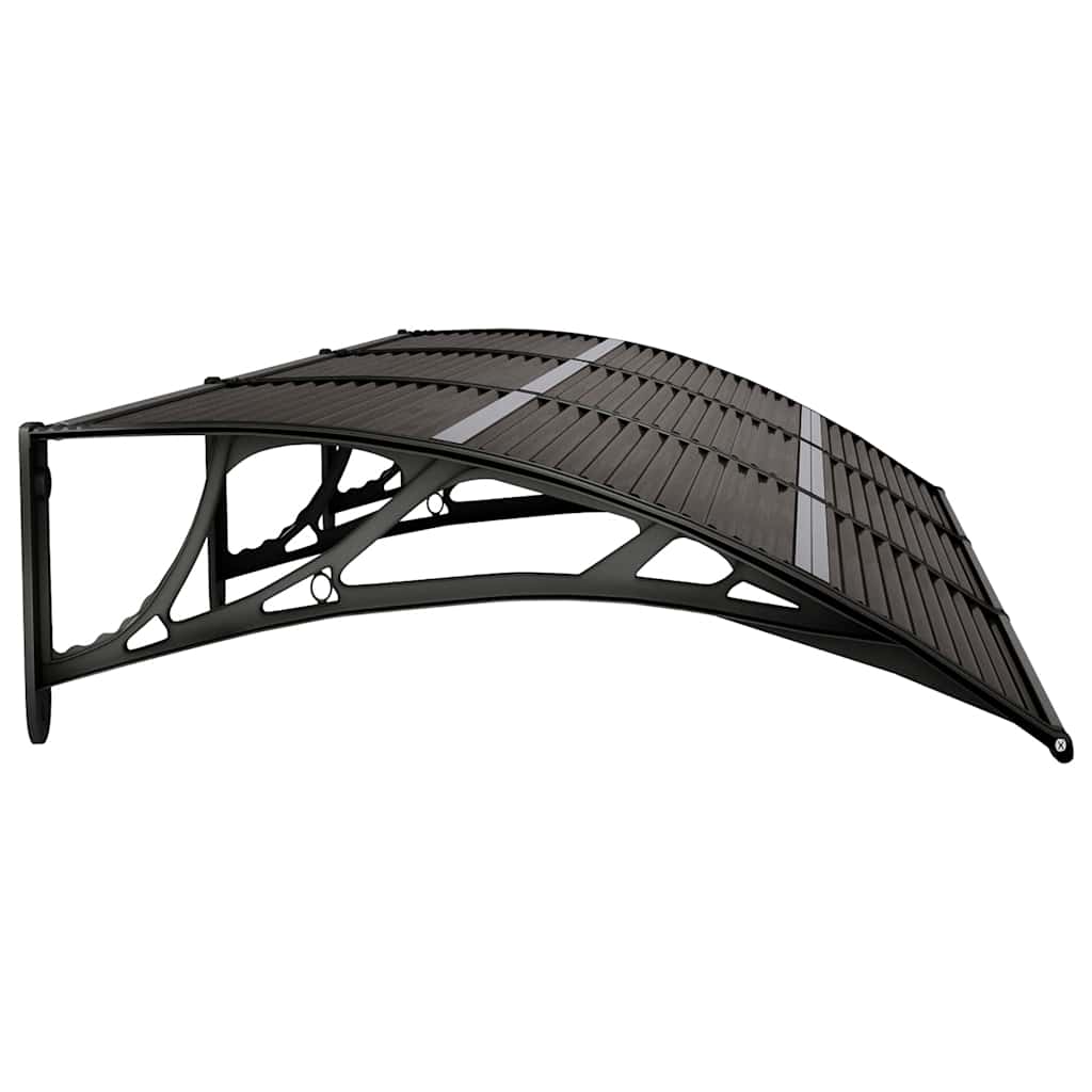 Marquesina De Puerta Policarbonato Negro 300x75 Cm_4