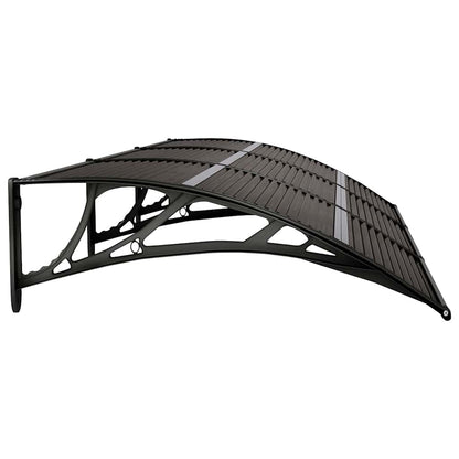 Marquesina De Puerta Policarbonato Negro 300x75 Cm_4