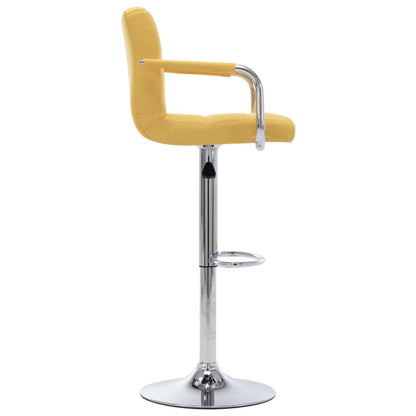 Taburete De Barra De Cocina De Tela Amarillo_1