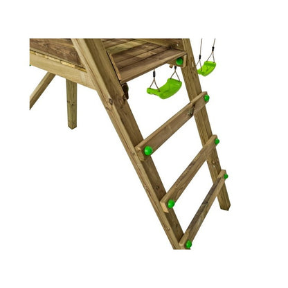 Parque Infantil Masgames Mauna Loa L (madera Cuadrada) 2 Asientos Planos + 1 Asiento Extra Bebe.