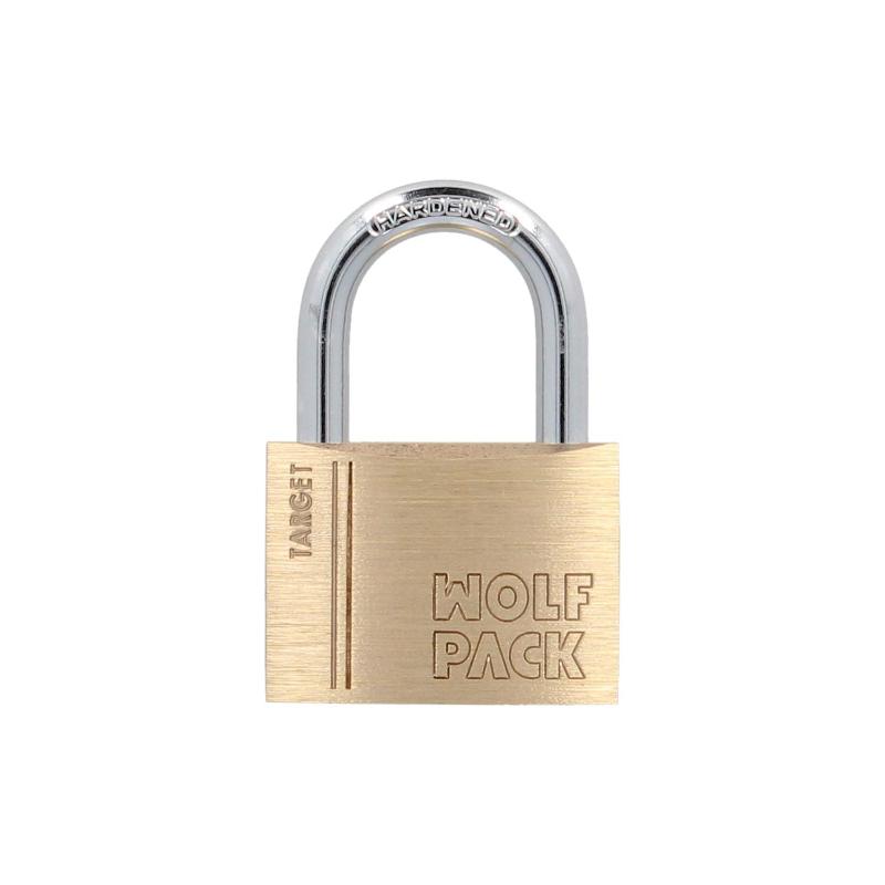 Candado Laton Arco Normal 50 Mm. Serie Target. Arco Endurecido. Candado Maletas, Candado Taquillas, Candado Puertas