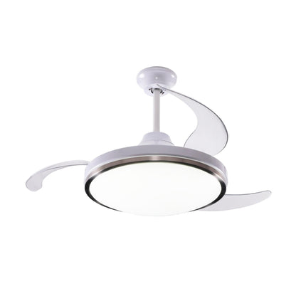 Ventilador Techo LED Ø53x30cm, Silencioso, 6 Velocidades, Luz 3 Tonos, Aspas Retráctiles_0