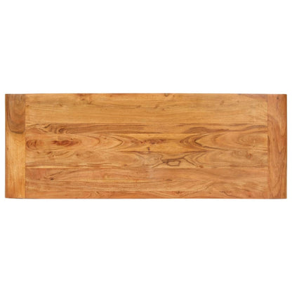 Mesa Consola Madera Maciza De Acacia Acabado Miel 110x40x76 Cm_2