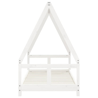 Estructura De Cama Para Niños Madera De Pino Blanco 80x160 Cm / Vetonek_1